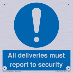 All deliveries must report to security